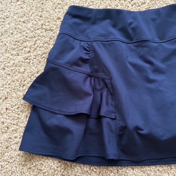 Athleta Blue Skater Mini Skirt with Ruffled Hem - Picture 5 of 7
